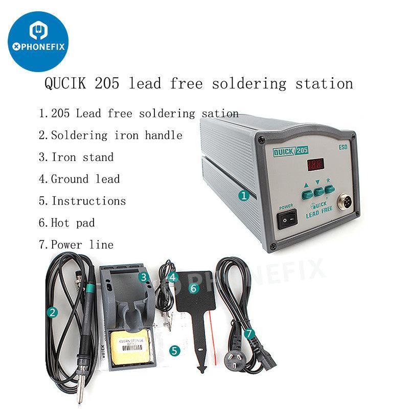 BGA soldering station by PHONEFIX, Quick 205 Lead-Free Digital Soldering Rework Station with digital controls and compact design