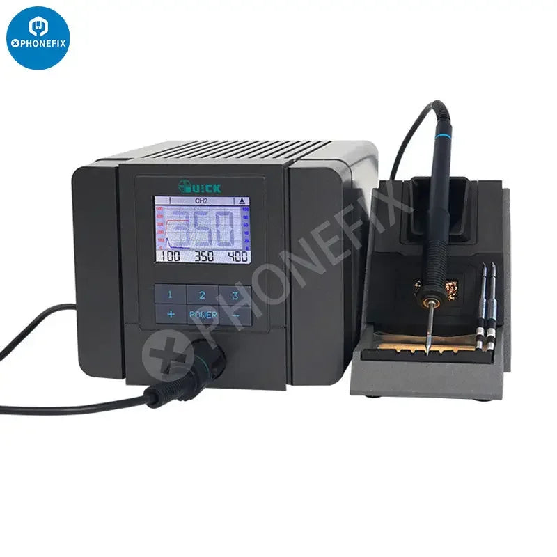 PhoneFix Quick Q8 BGA Soldering Station with electric intelligent precision soldering iron and digital controls for electronics repair.