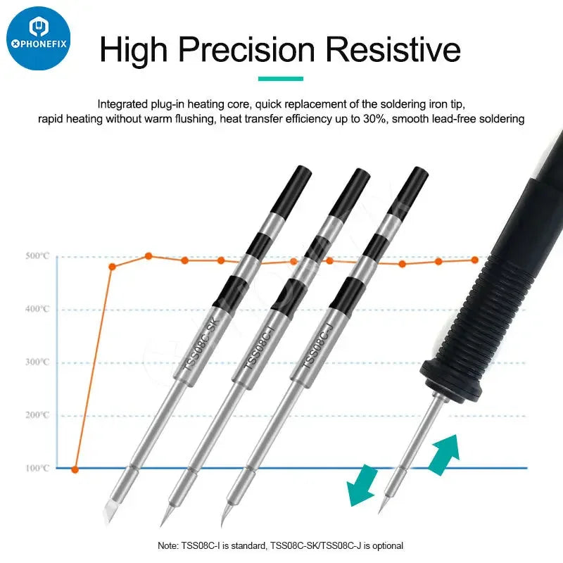 PHONEFIX Quick Q8 BGA Soldering Station with electric precision soldering iron, digital controls, and ergonomic design for electronics repair.