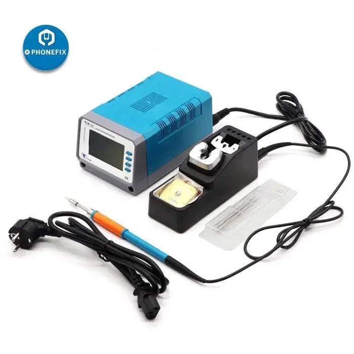 PhoneFix Toor T12-X BGA Soldering Station with iron tip, upgrade LEISTO T12-11, lead-free soldering station for precise electronic repairs.