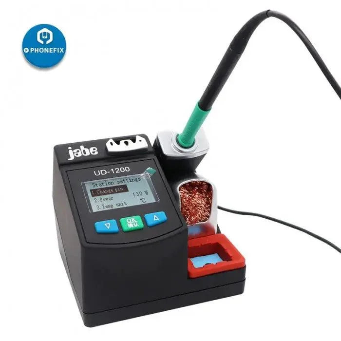 PhoneFix UD-1200 BGA Soldering Station for precision electronic welding, lead-free soldering tool with control panel and accessories.
