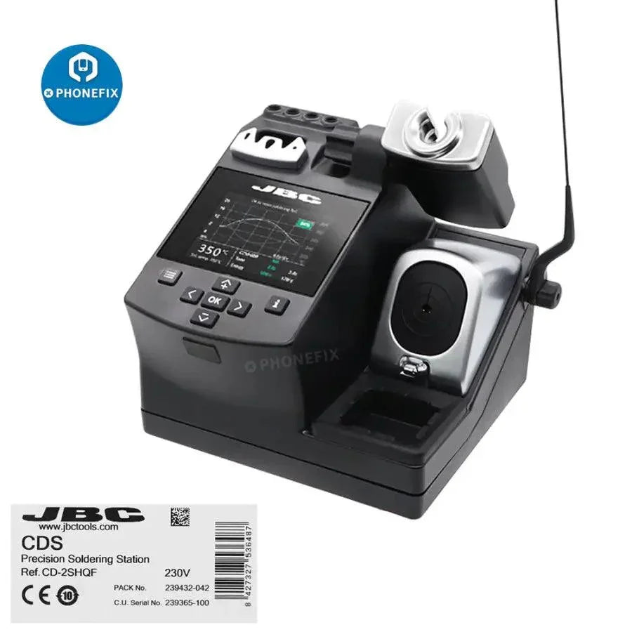 PHONEFIX Original JBC CD-2SHE BGA Soldering Station for phone repair, precision electronic welding tool on white background.