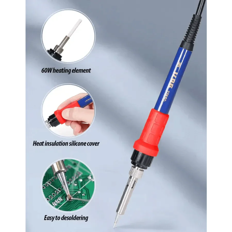 YIHUA 995D+ SMD BGA soldering station with hot air gun for BGA rework, featuring digital controls and ergonomic design.