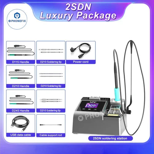 PhoneFix i2C Nano BGA Soldering Station with JBC T210/245/115 welding handle and tips, USB plug, professional rework tool