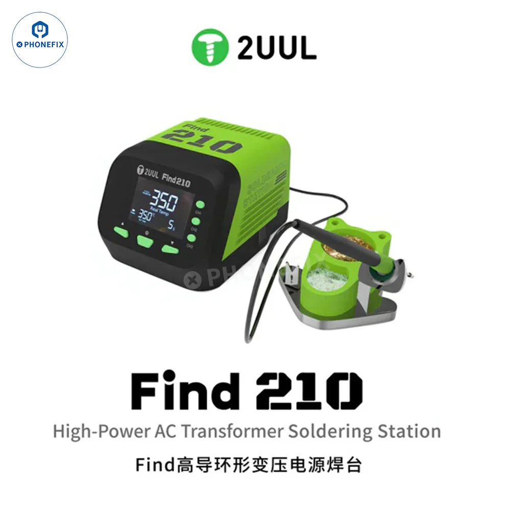 PHONEFIX 2UUL FD01 Find210 BGA Soldering Station with AC transformer and adjustable soldering tip for precise electronic repairs