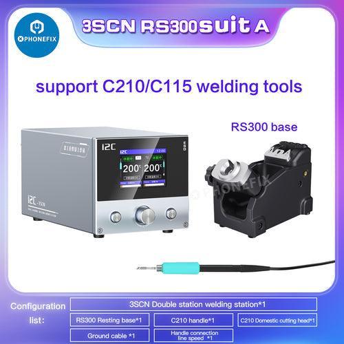 i2C 3SCN BGA soldering station with dual handles, PHONEFIX brand, featuring C210 and C115 handles for precise rework and repairs.