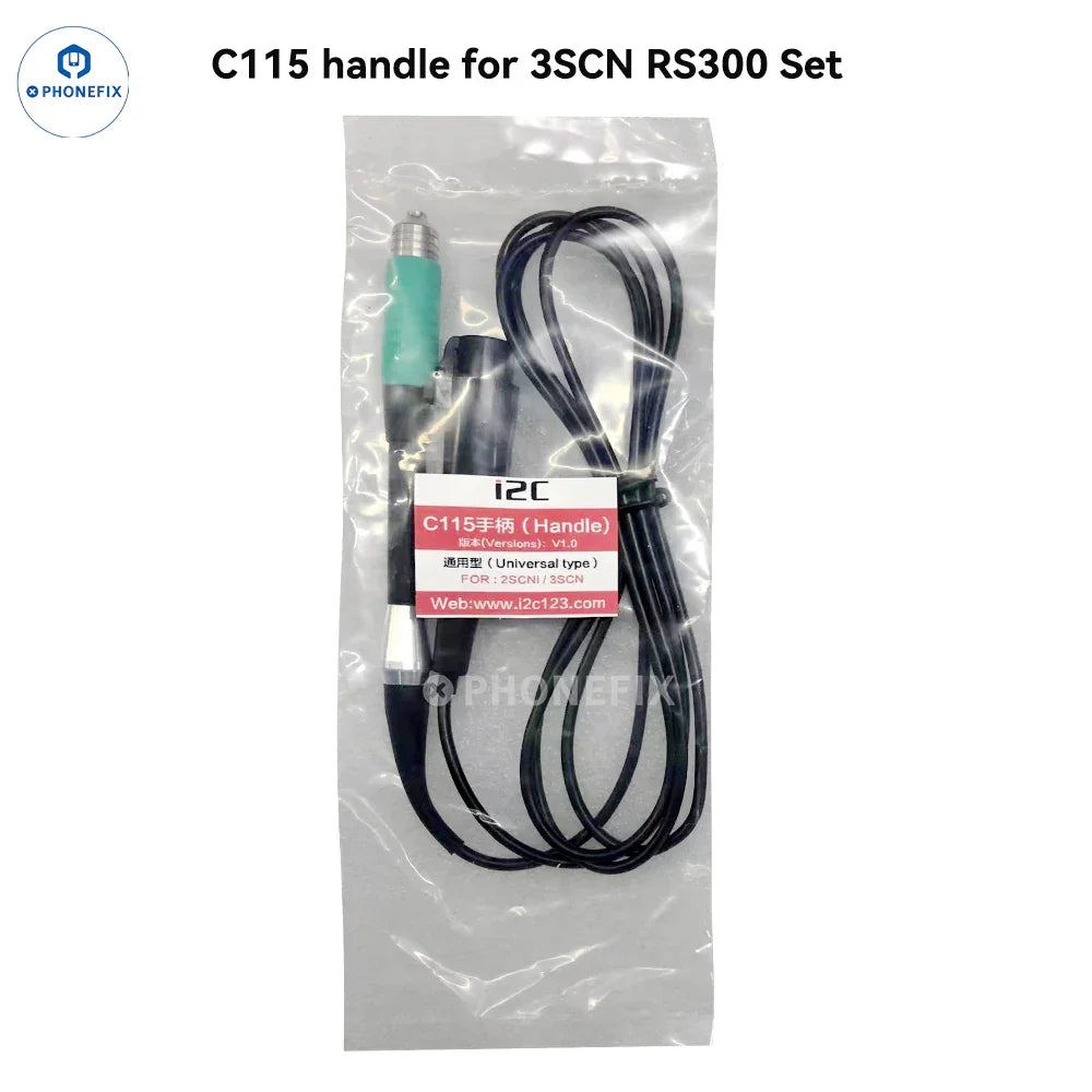 i2C 3SCN BGA Soldering Station with C210 and C115 double handles, PhoneFix brand, featuring dual handles and digital controls.