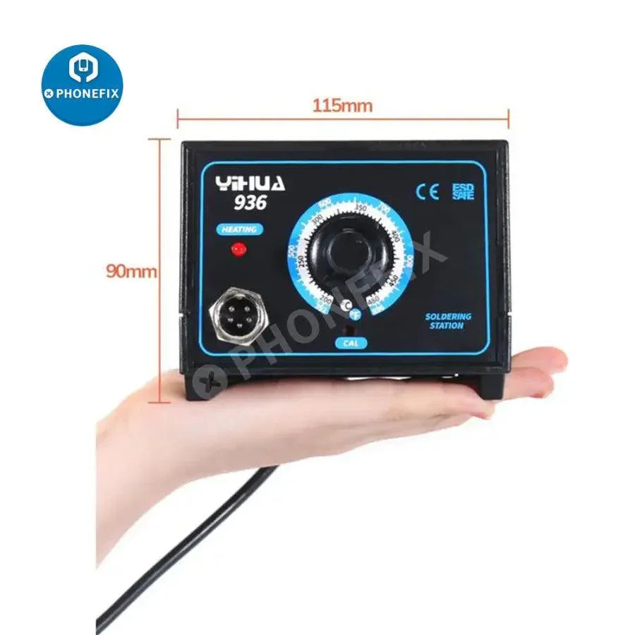 Estación de soldadura BGA YIHUA 936/937/939D con temperatura ajustable y kit de herramientas de reparación para la reparación de componentes electrónicos.