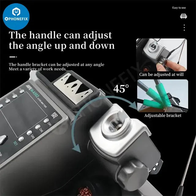Aifen A902 Pro BGA Soldering Station by PHONEFIX with dual welding tools and digital controls for precise circuit board repair.