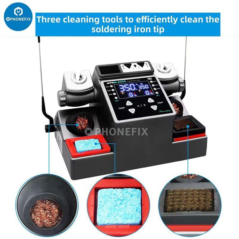 AIFEN A902 Pro BGA soldering station by PHONEFIX with dual welding tools and adjustable controls for precise electronics repair.