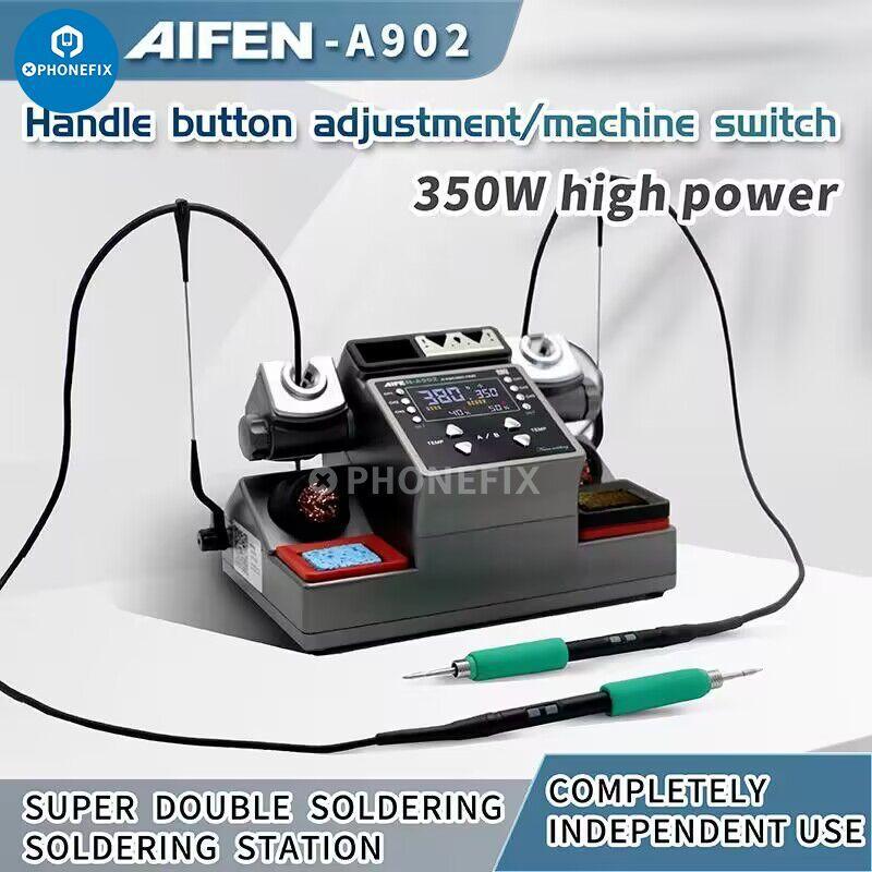 AIFEN A902 Pro BGA Soldering Station by PHONEFIX with dual welding tools and digital controls for precise soldering tasks.