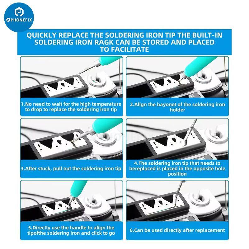 AIFEN A902 Pro BGA soldering station by PHONEFIX with dual welding tools and digital controls for precise electronics repair.