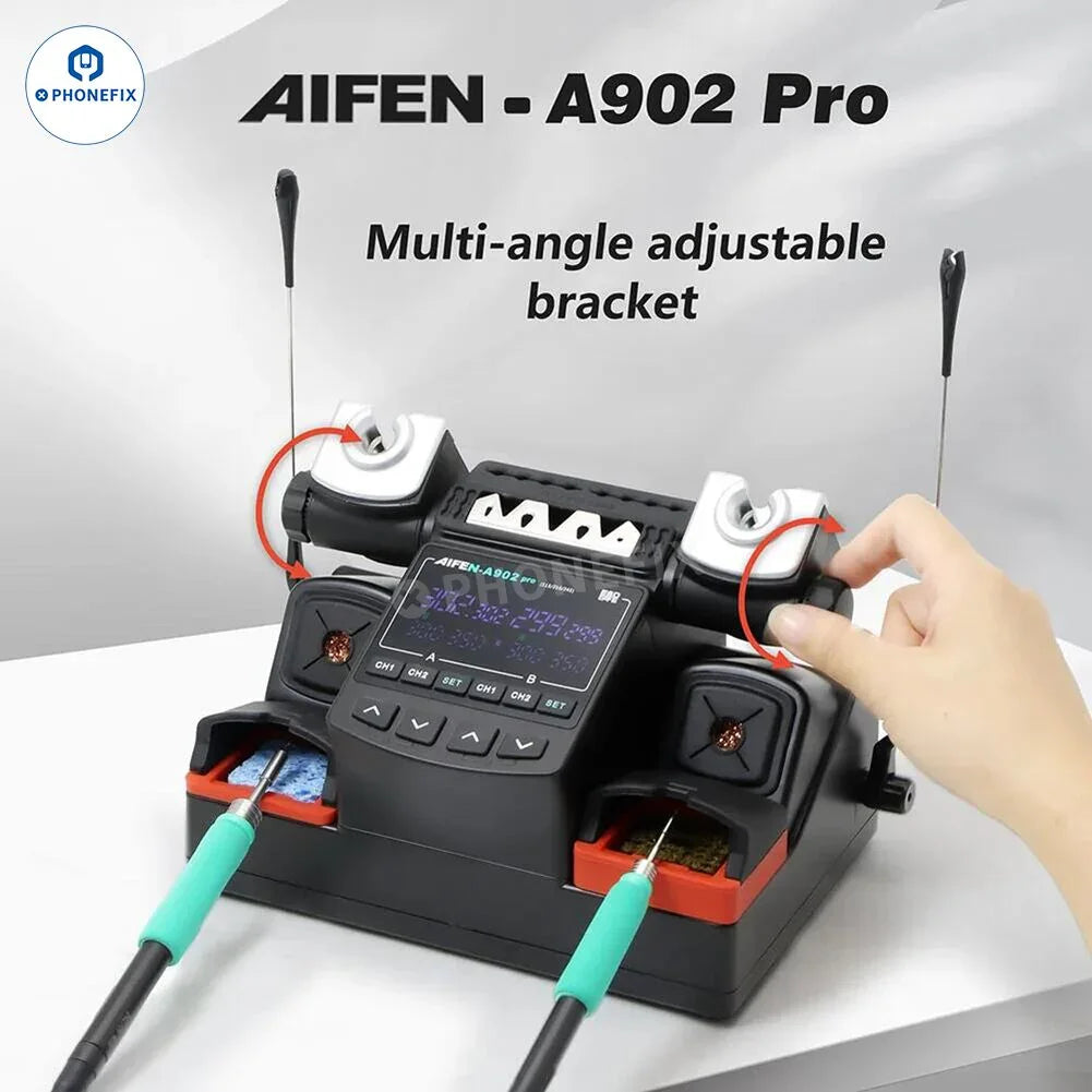 AIFEN A902 Pro BGA soldering station by PHONEFIX with digital controls and multiple temperature settings for precise welding.