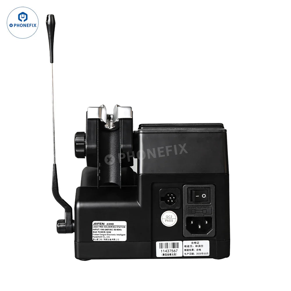 AIFEN A9HD BGA soldering station by PHONEFIX with digital display and precision welding tools for electronics repair.