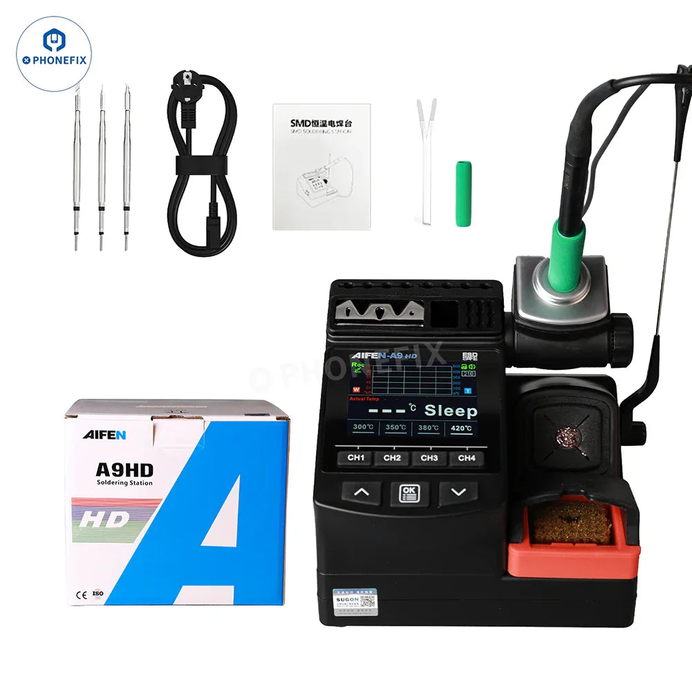 AIFEN A9HD BGA Soldering Station by PHONEFIX, 180W precision welding tool with digital controls for circuit board repairs