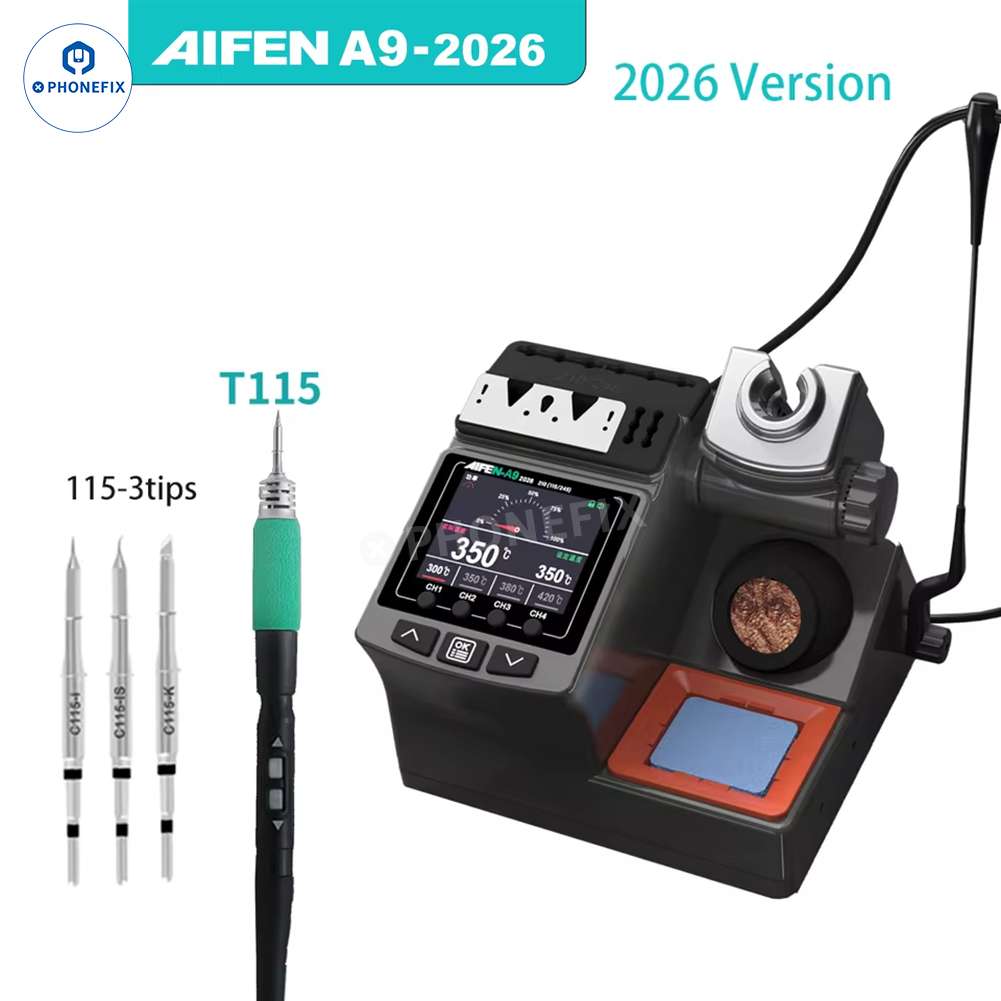 Aifen A9 BGA soldering station with C115/C210/C245 welding handle for precise electronics repair and soldering tasks.