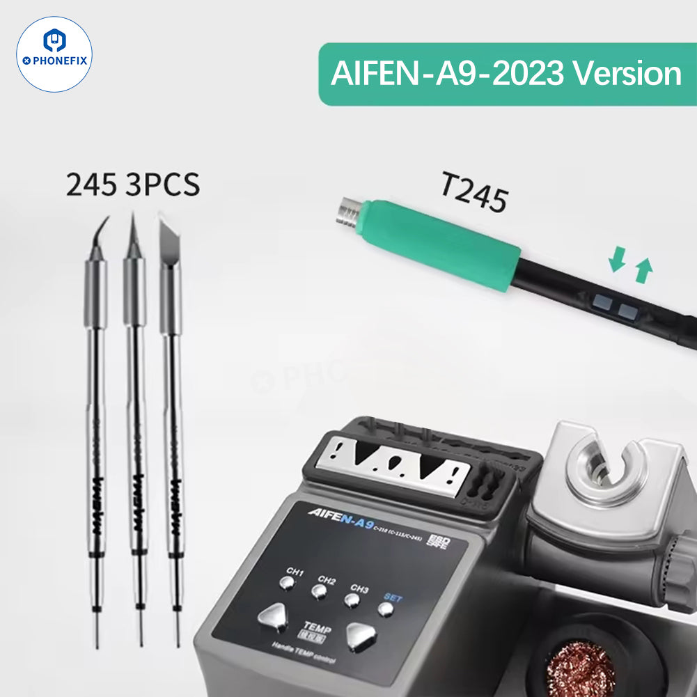 Aifen A9 BGA soldering station with C245 welding handle and digital control display for precise electronic repairs.