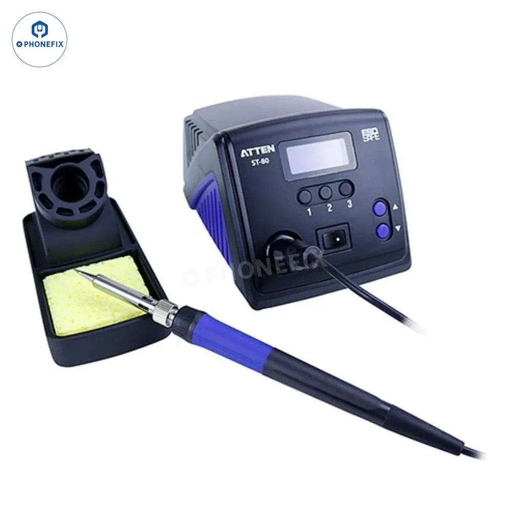 PhoneFix BGA soldering station ATTEN ST-60 ST-80 ST-100 ST-990 digital soldering station with digital display and control panel.
