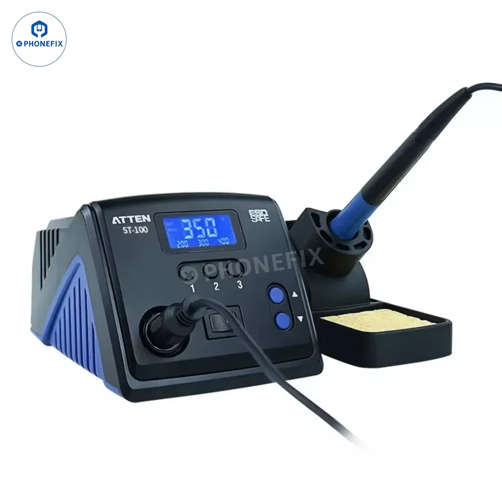 Phonefix ATTEN ST-60 ST-80 ST-100 ST-990 BGA Digital Soldering Station with digital controls and adjustable temperature.