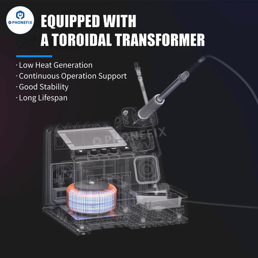 PhoneFix FORWARD BE01 BGA Soldering Iron Station 80W blue engineer soldering station with soldering iron and control unit.