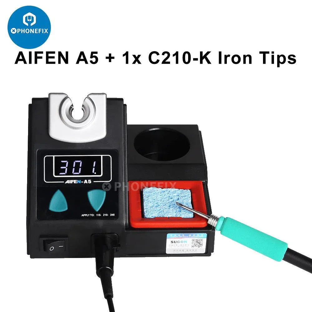 PHONEFIX AIFEN A5 BGA Soldering Rework Station with C210, C245, C115 handles for BGA chip repair and rework.
