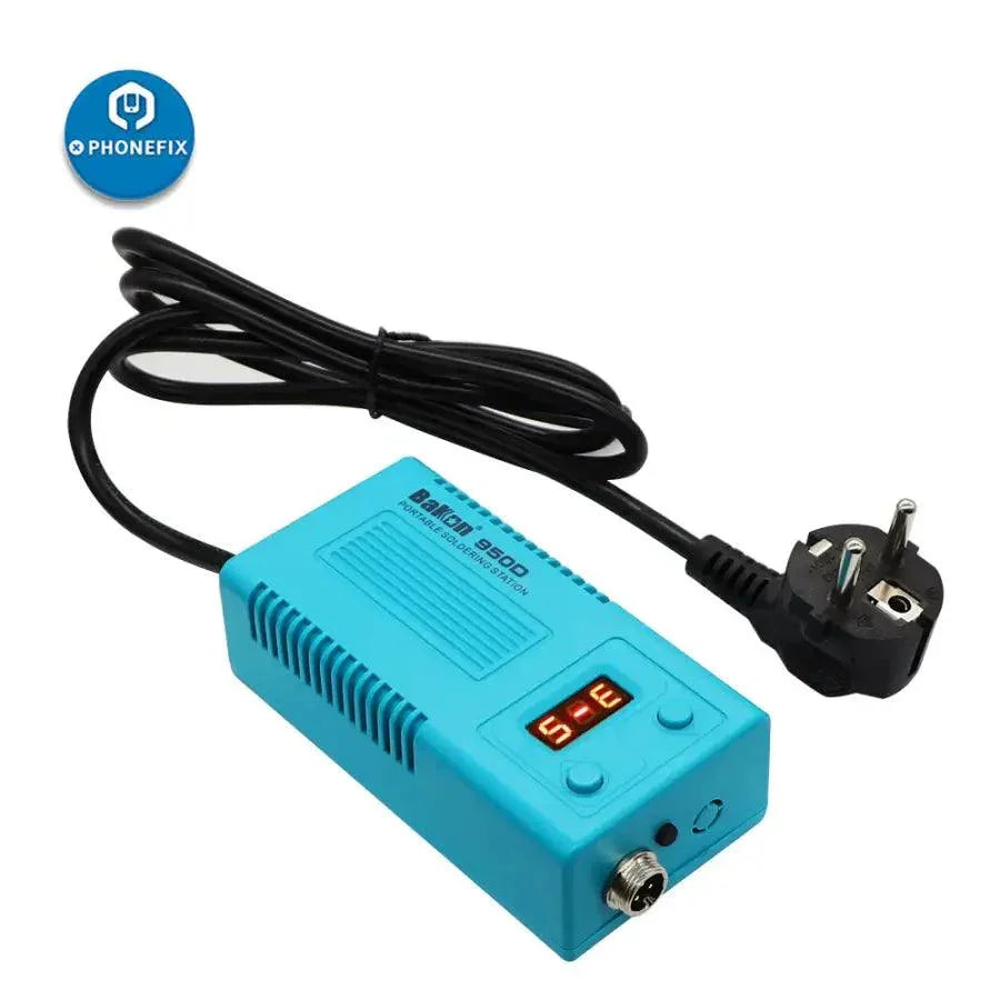 Bakon BK950D portable BGA soldering station by PHONEFIX with soldering iron for phone repair and electronics welding.