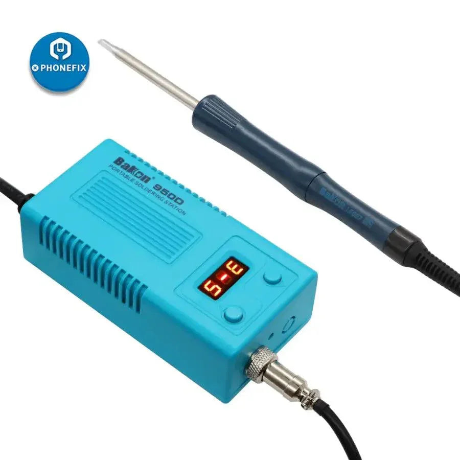Bakon BK950D portable BGA soldering station by PHONEFIX, compact welding repair tool with digital controls, ideal for electronics repair.