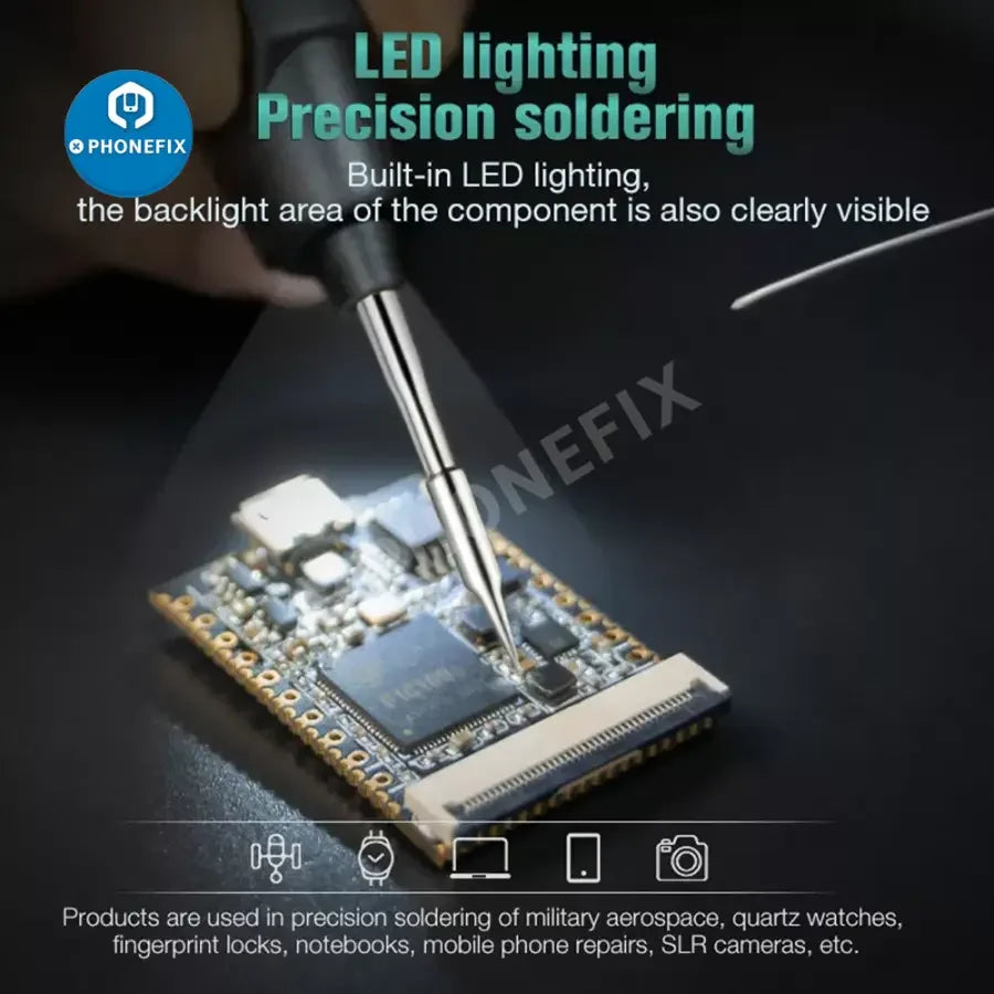 PHONEFIX DES 68 TE TF TH Mini Nano BGA Soldering Station digital welding tool with control panel and soldering tip for precise electronics repair