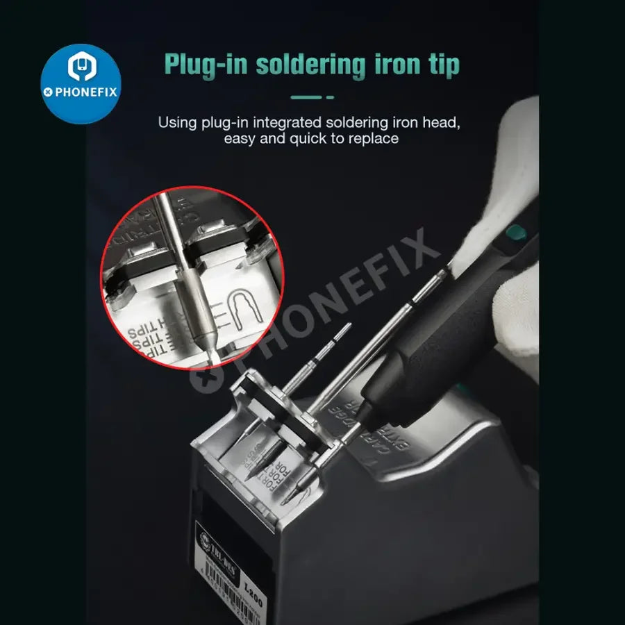 PhoneFix DES 68 TE TF TH Mini Nano BGA Soldering Station digital welding tool with control display and soldering tip.