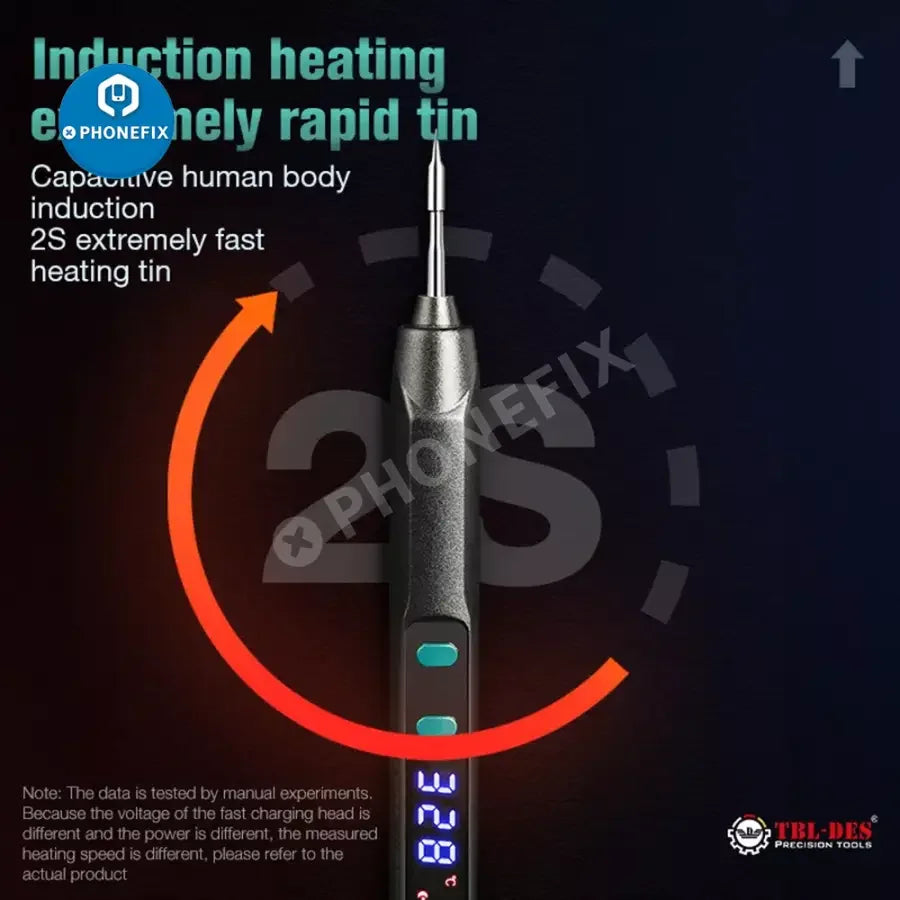 Phonefix DES 68 TE TF TH Mini Nano BGA Soldering Station digital welding tool with control interface and soldering iron in view.