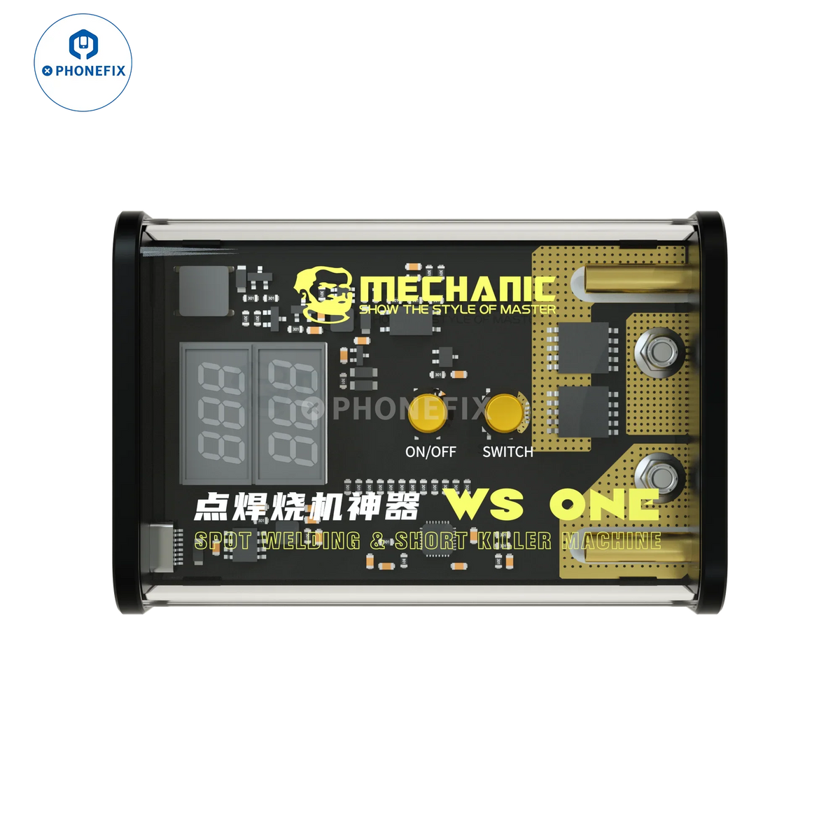 PhoneFix Mechanic WS ONE Spot Welding Short Killer Machine BGA Soldering Station with burning tool for precise welding tasks.