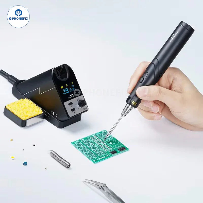 PhoneFix Miniware TS1C PD 45W BGA Soldering Station, lead-free electric soldering tool with digital display and ergonomic design.