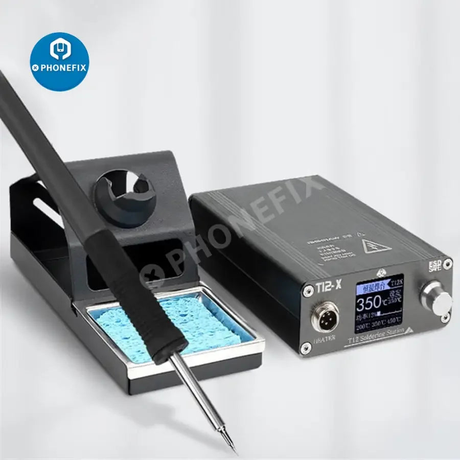PhoneFix OSS T12-X Plus BGA Soldering Station with digital display and US plug, ideal for precise welding and soldering tasks.