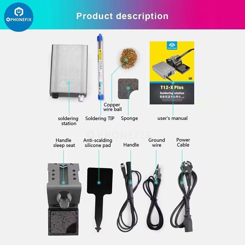 PhoneFix OSS T12-X Plus BGA Soldering Station with digital display and US plug for precise welding and soldering tasks.