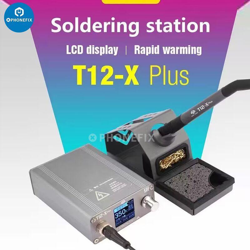 PhoneFix OSS T12-X Plus BGA soldering station with digital display, professional welding tool for precise electronics repair.