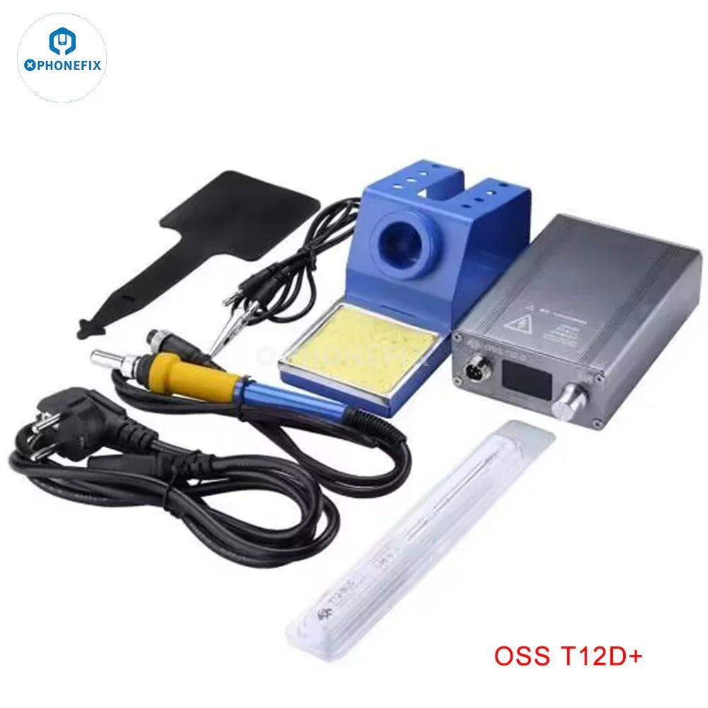 Phonefix OSS T12-X Plus BGA Soldering Station with digital display, professional welding tool for electronics repair.