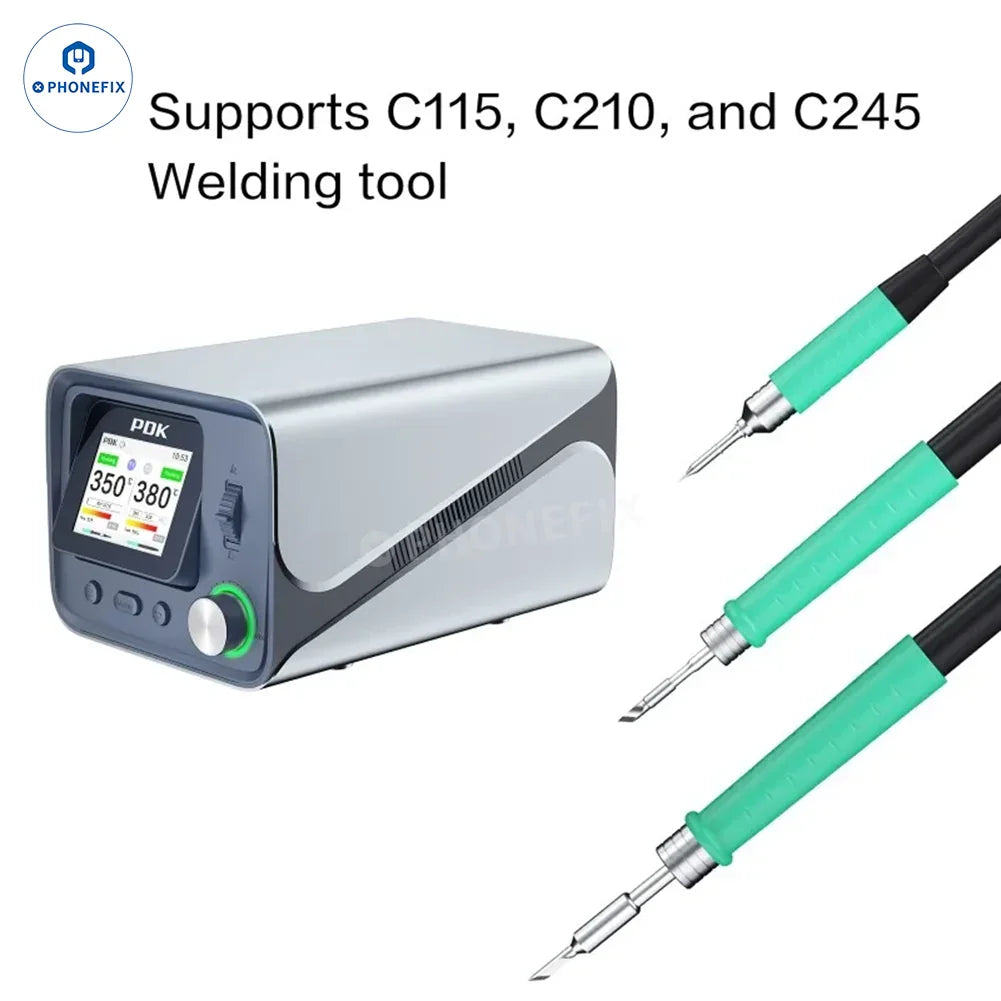 PHONEFIX PDK1200R BGA soldering station with T470 handle and C470 iron tips, 400W power for precise electronics repair work