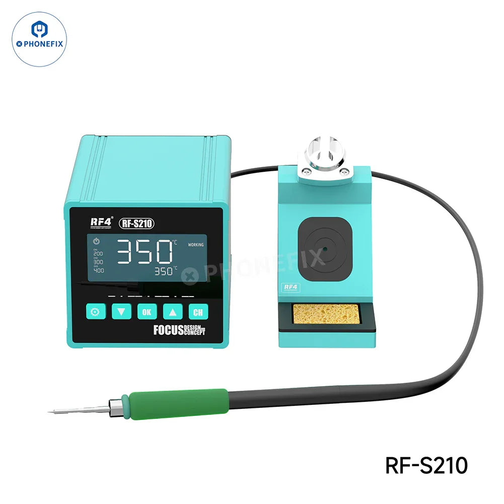PHONEFIX RF4 RF-S110 RF-S210 RF-S310 RF-S510 Smart BGA Soldering Station with US plug and digital controls for precise soldering.