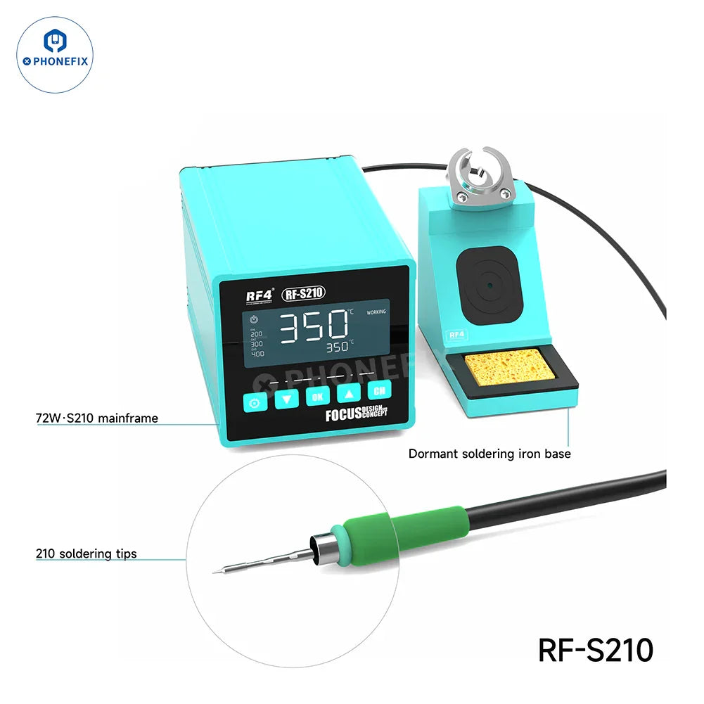 PhoneFix RF4 RF-S110 RF-S210 RF-S310 RF-S510 Smart BGA Soldering Station with US plug, used for precise BGA soldering tasks.
