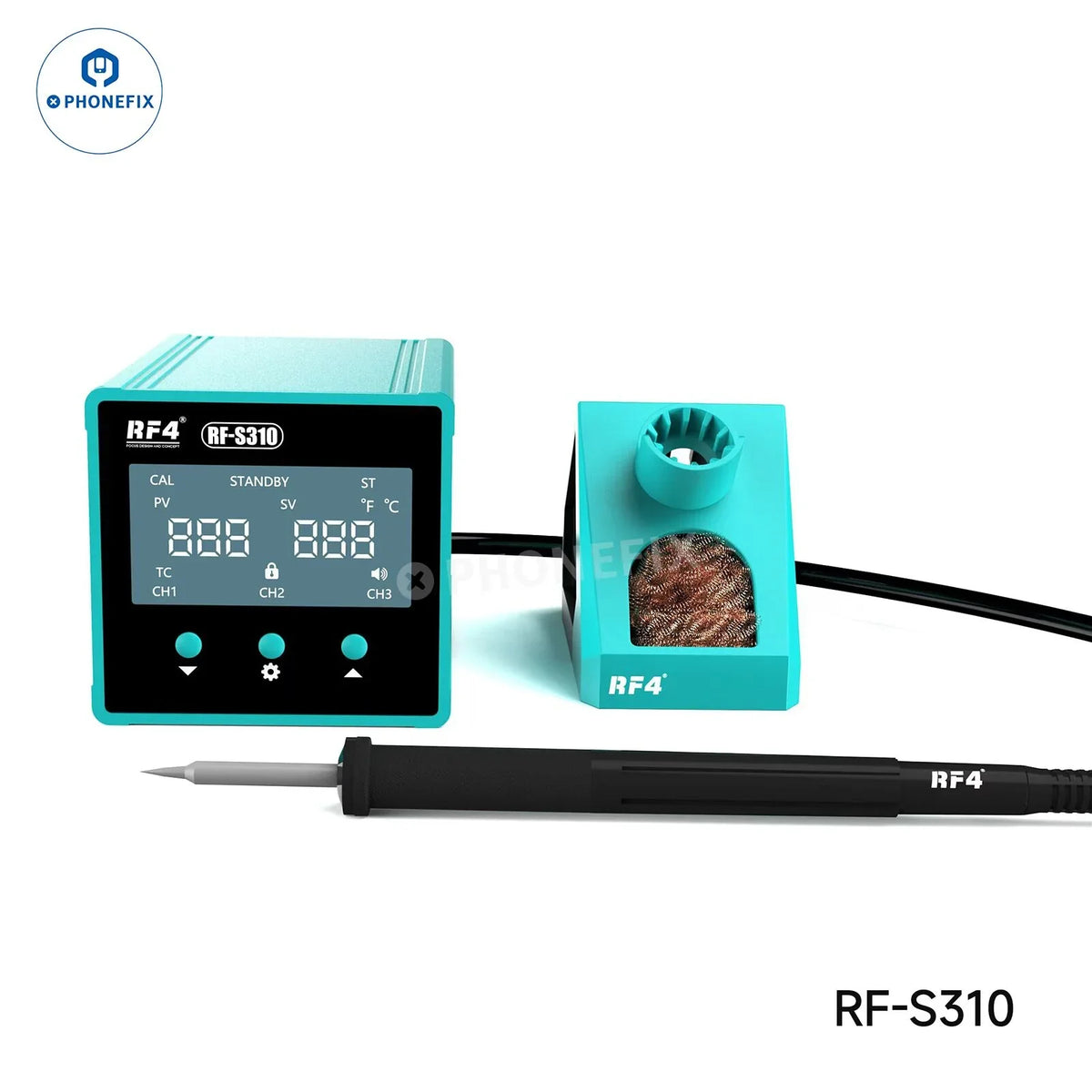 PhoneFix RF-S510 BGA soldering station for RF4, RF-S110, RF-S210, RF-S310 models, with US plug, precision electronic repair tool.