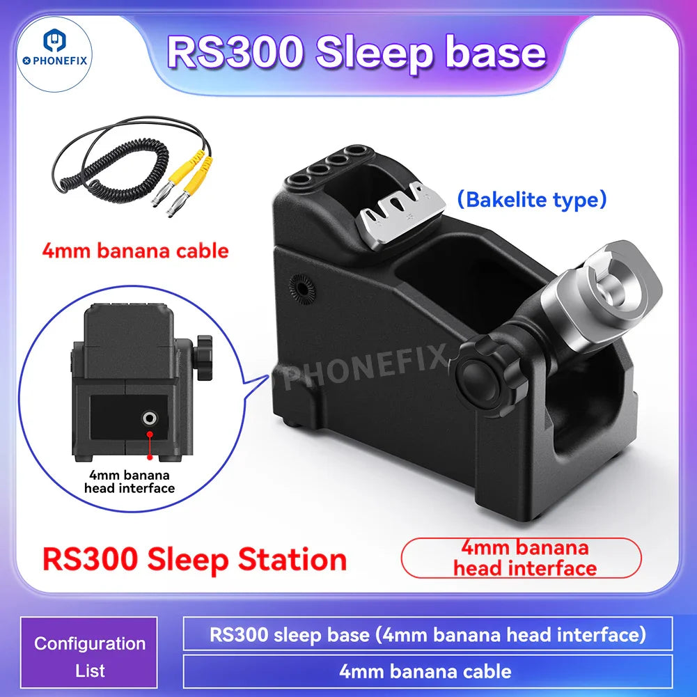 PhoneFix i2C RS300 RS400 C115 C210 C245 C470 BGA soldering station handle with sleep base, used for precise BGA soldering.
