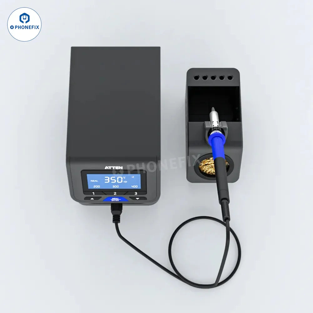 PhoneFix BGA Soldering Station set including ST-3150D, ST-3090D, ST-3120D, and ST-3300D models for precise electronic repair.