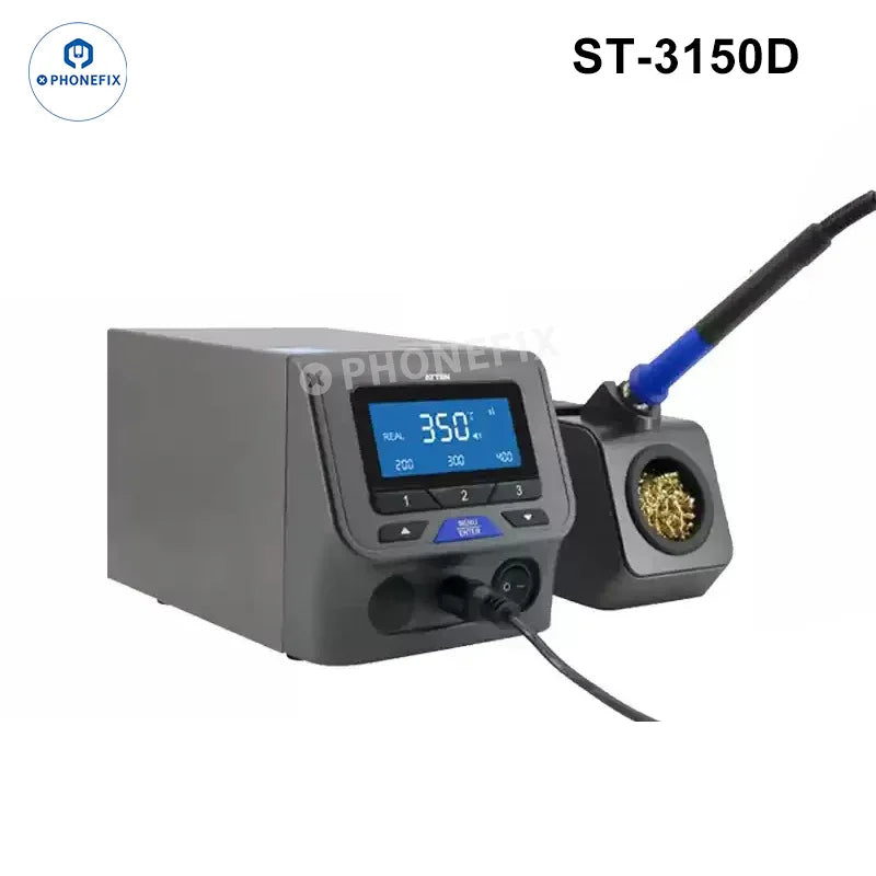 PhoneFix BGA Soldering Station ATTEN ST-3150D, ST-3090D, ST-3120D, and ST-3300D model with digital controls and ergonomic design.