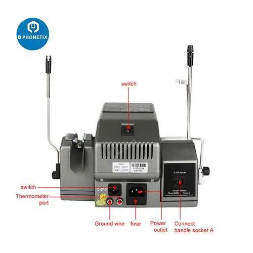 SUGON T3602 BGA soldering station with JBC T115 and T210 iron tips, standard set, suitable for precise electronic repairs.
