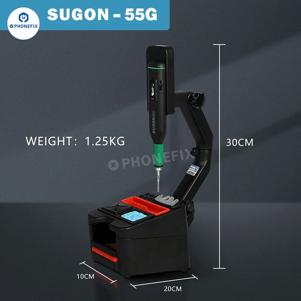 SUGON 55G wireless BGA soldering station with JBC C210 tips, designed for precise soldering tasks, by PHONEFIX.
