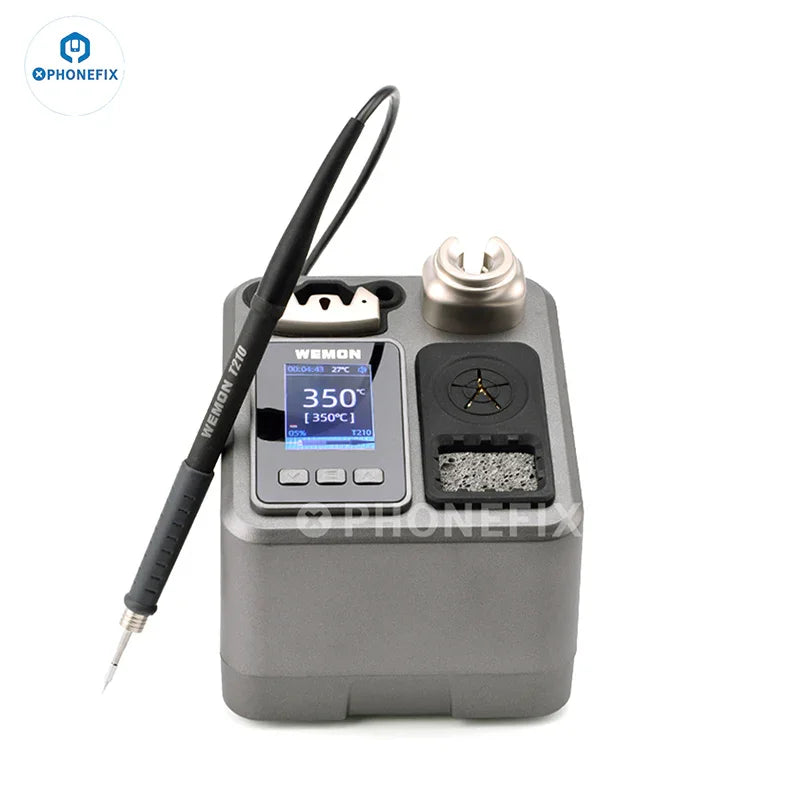 WEMON T31 BGA soldering station with compatible C115, C210, C245 iron tips for precision electronics repair.