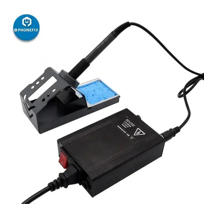 PhoneFix T12-D BGA Soldering Station with constant temperature, lead-free, suitable for 100V-240V, featuring tips and ergonomic design.