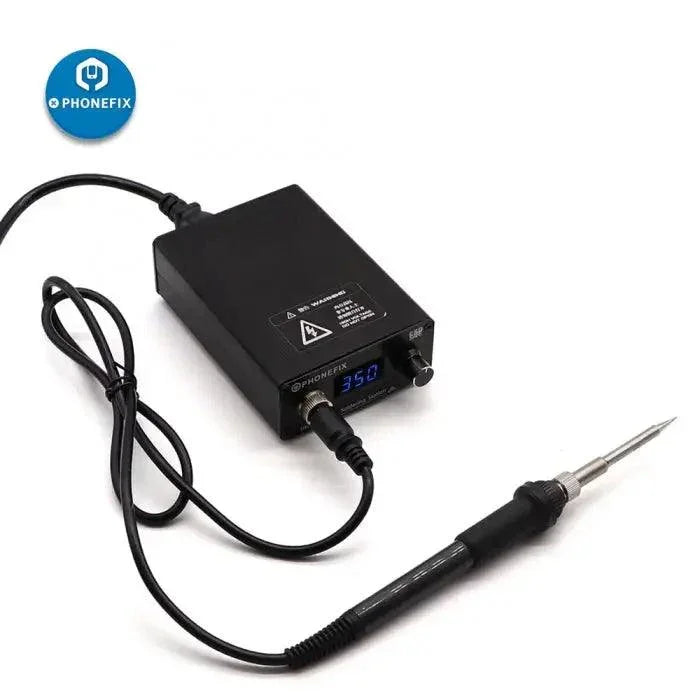 PHONEFIX T12-D BGA Soldering Station with constant temperature, lead-free, 100V-240V, featuring tips for precise soldering.