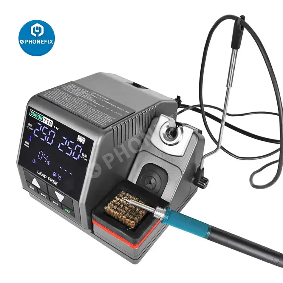 SUGON T16 BGA Soldering Station by PHONEFIX for phone PCB repair, featuring precise control and ergonomic design.