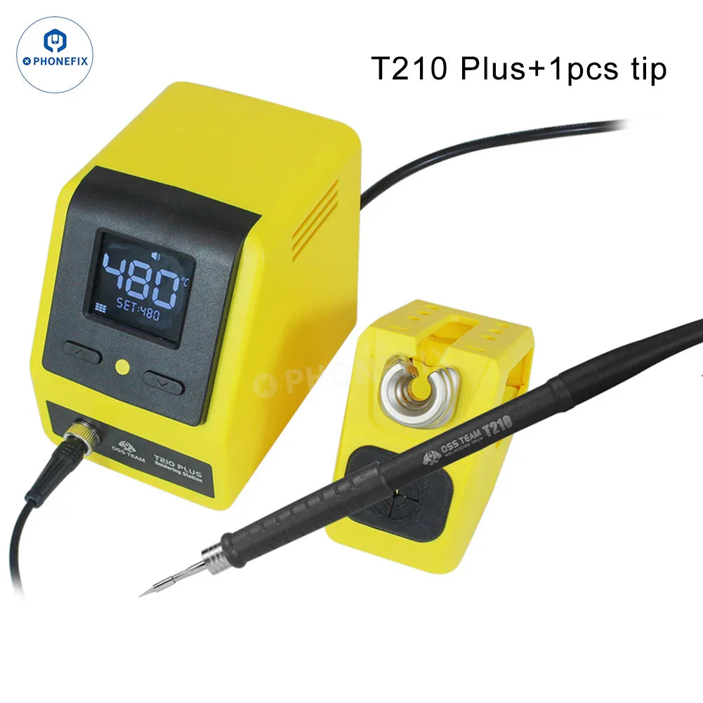 PhoneFix BGA soldering station with T210 T245 T115 tips, compatible C210, C245, C115, for precise electronic soldering work.